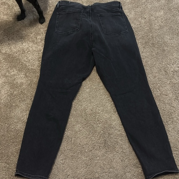 Loft size 18 Curvy high waist skinny gray black/worn look black jeans - Picture 2 of 5